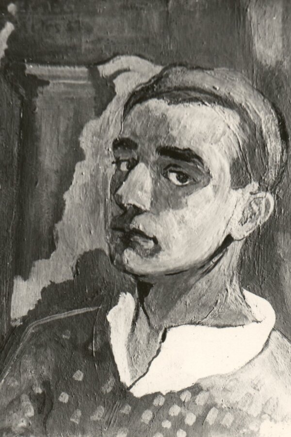 František Kaláb, Vlastní podobizna, 1931, Arles, olej, 55 x 46 cm